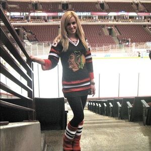 ONE OF A KIND authentic Blackhawks Jersey dress